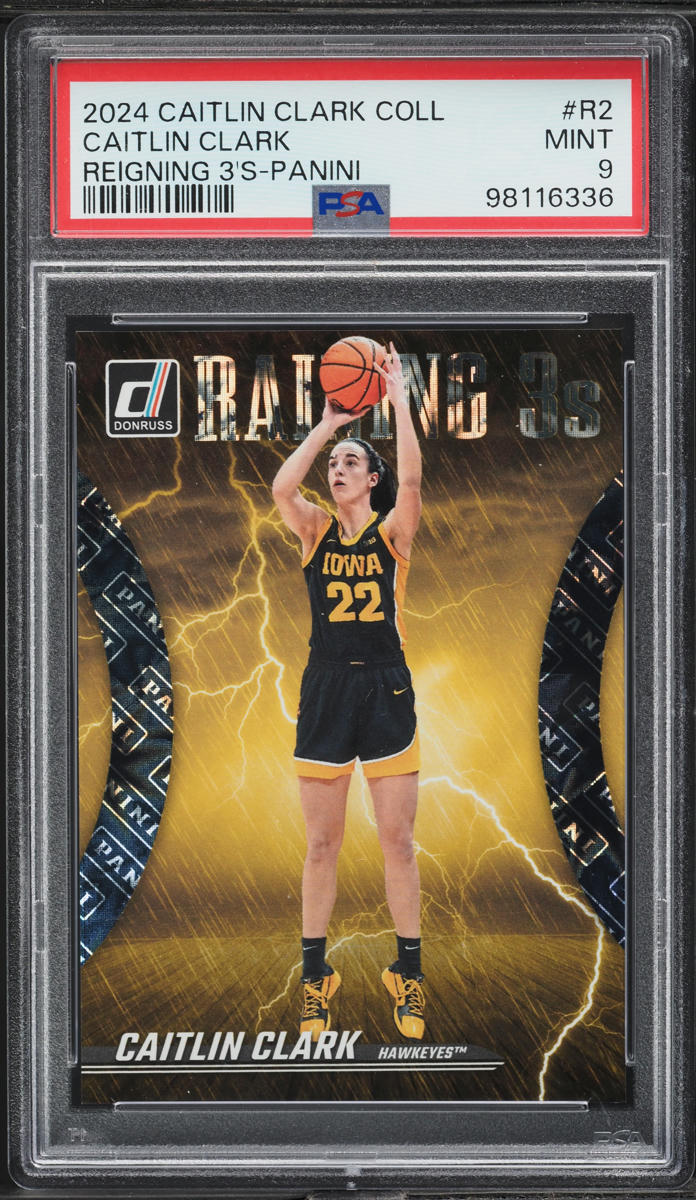 2024 Panini Collection Reigning 3'S Caitlin Clark ROOKIE #R2 PSA 9 MINT