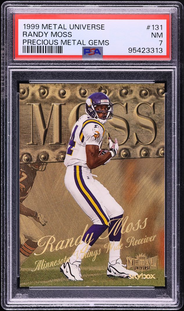 1999 Metal Universe Precious Metal Gems PMG Randy Moss /50 #131 PSA 7 NRMT