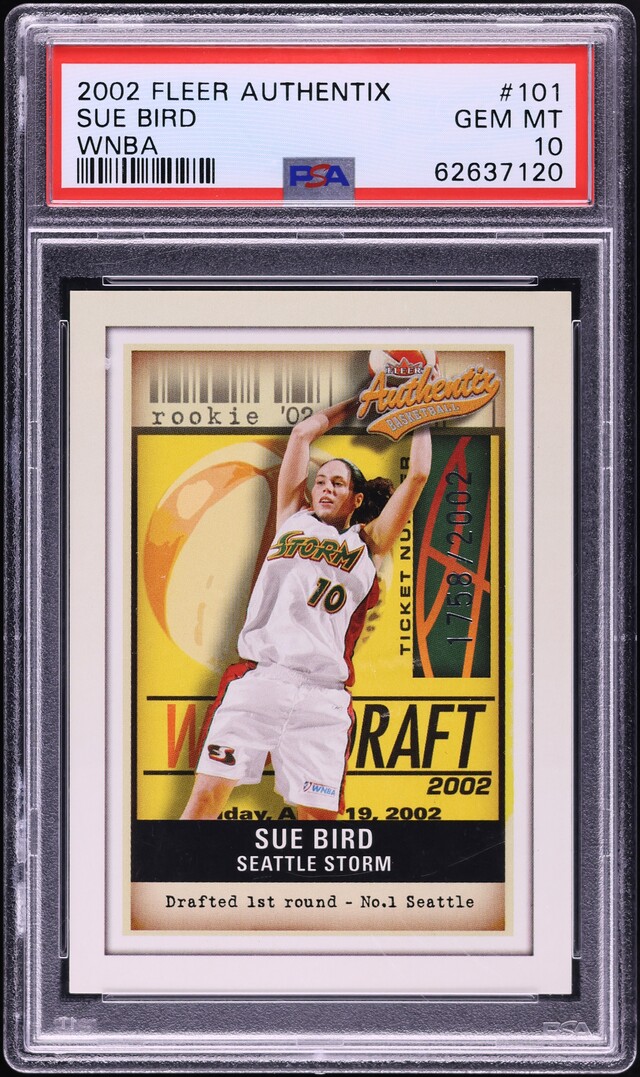 2002 Fleer Authentix WNBA Sue Bird ROOKIE /2002 #101 PSA 10 GEM MINT