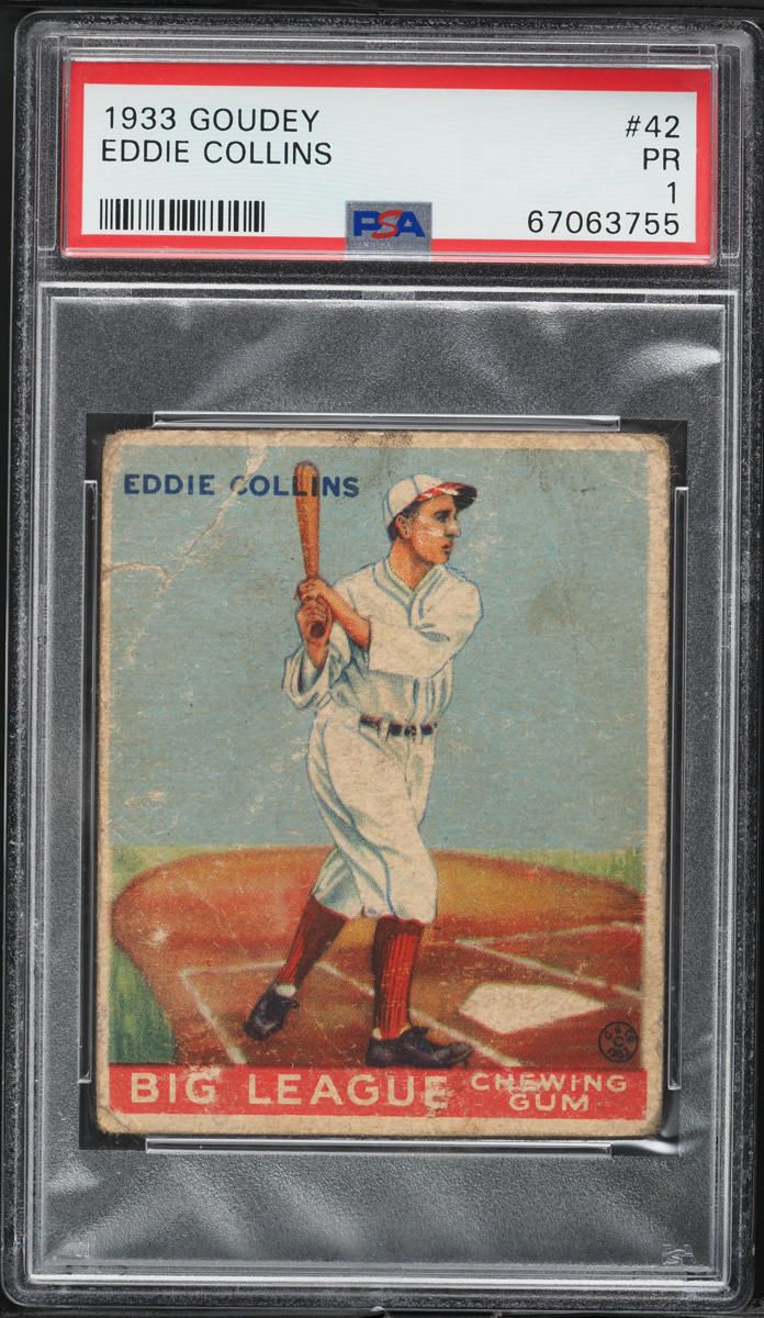 1933 Goudey Eddie Collins #42 PSA 1 PR
