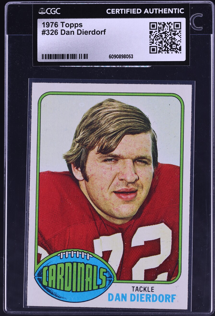 1976 Topps Football Dan Dierdorf #326 CGC AUTH