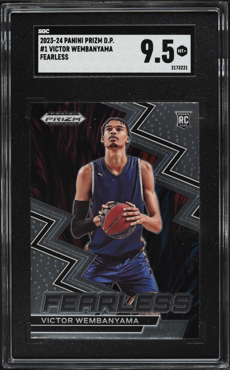 2023 Panini Prizm Draft Picks Fearless Victor Wembanyama ROOKIE #1 SGC 9.5 MINT+