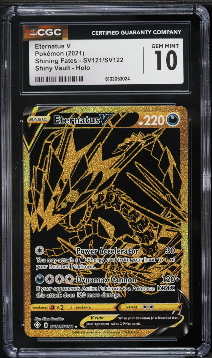 2021 Pokemon Sword & Shield Shining Fates Full Art Eternatus V #SV121 CGC 10 GEM MINT