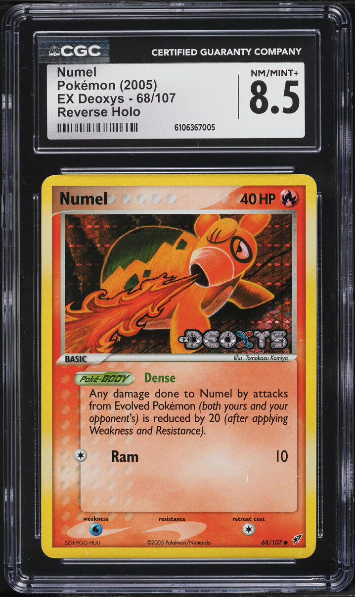 2005 Pokemon EX Deoxys Reverse Holo Numel #68 CGC 8.5 NM-MT+