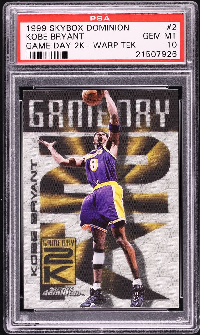 1999 Skybox Dominion Game Day 2K Warp Tek Kobe Bryant #2 PSA 10 GEM MINT
