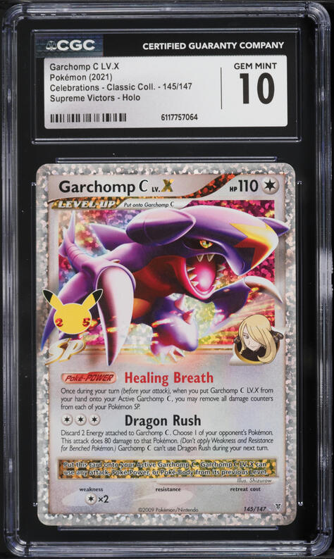 2009 Pokemon Japanese DP Half Deck Holo Garchomp C Lv.X #7 PSA 10