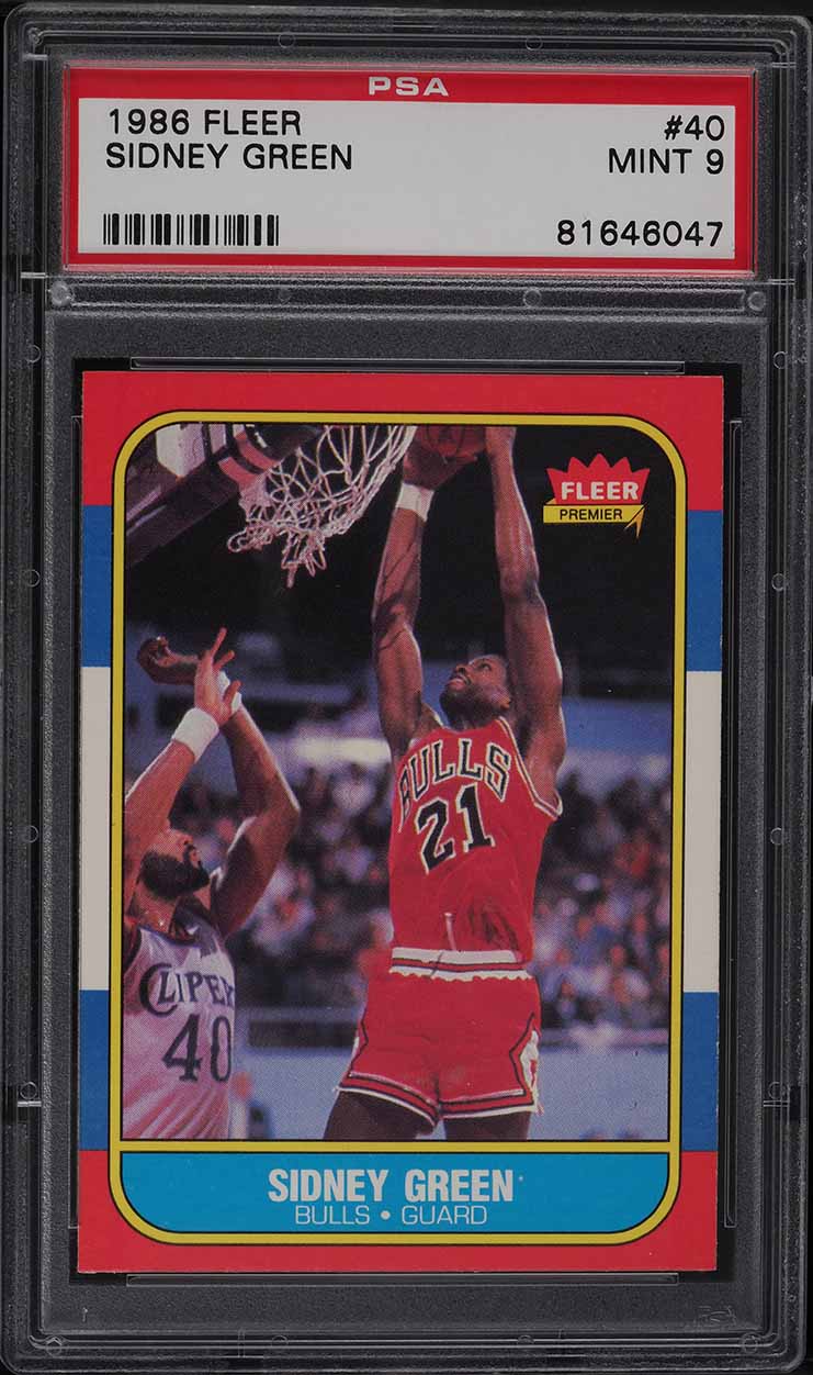 1986 Fleer Basketball Sidney Green #40 PSA 9 MINT