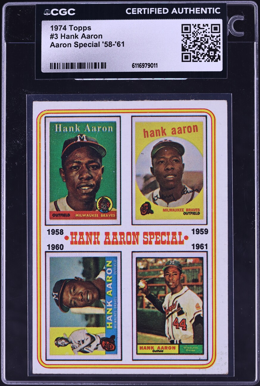 1974 Topps Hank Aaron SPECIAL '58-'61 #3 CGC AUTH