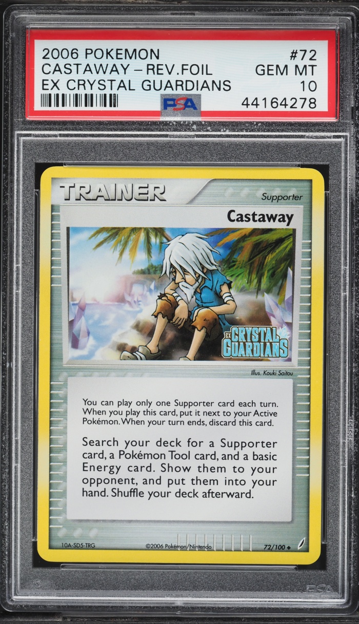 2006 Pokemon EX Crystal Guardians Reverse Holo Castaway #72 PSA 10 GEM MINT