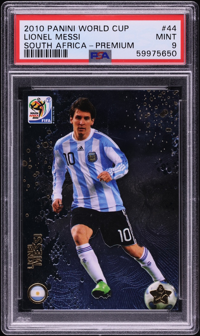 2010 Panini World Cup South Africa Premium Lionel Messi #44 PSA 9 MINT