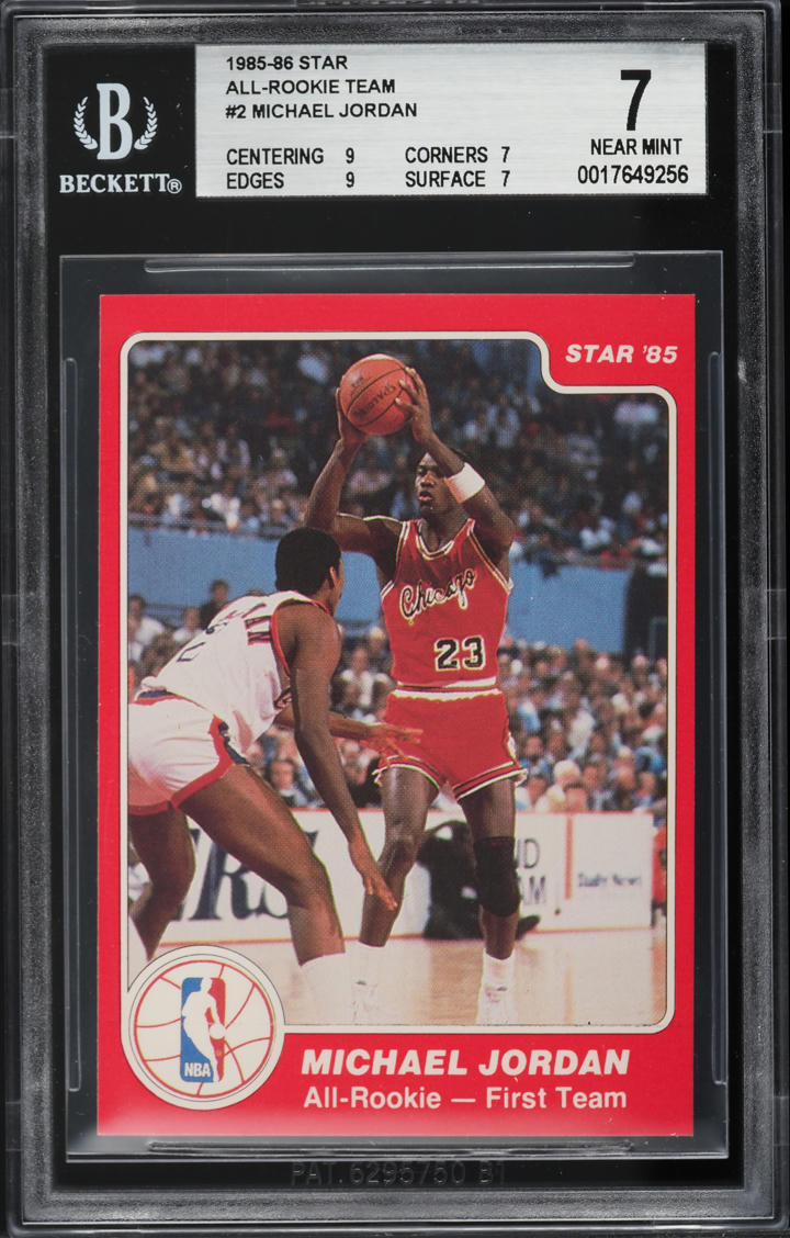 1985 Star All-Rookie Team Michael Jordan ROOKIE #2 BGS 7 NRMT