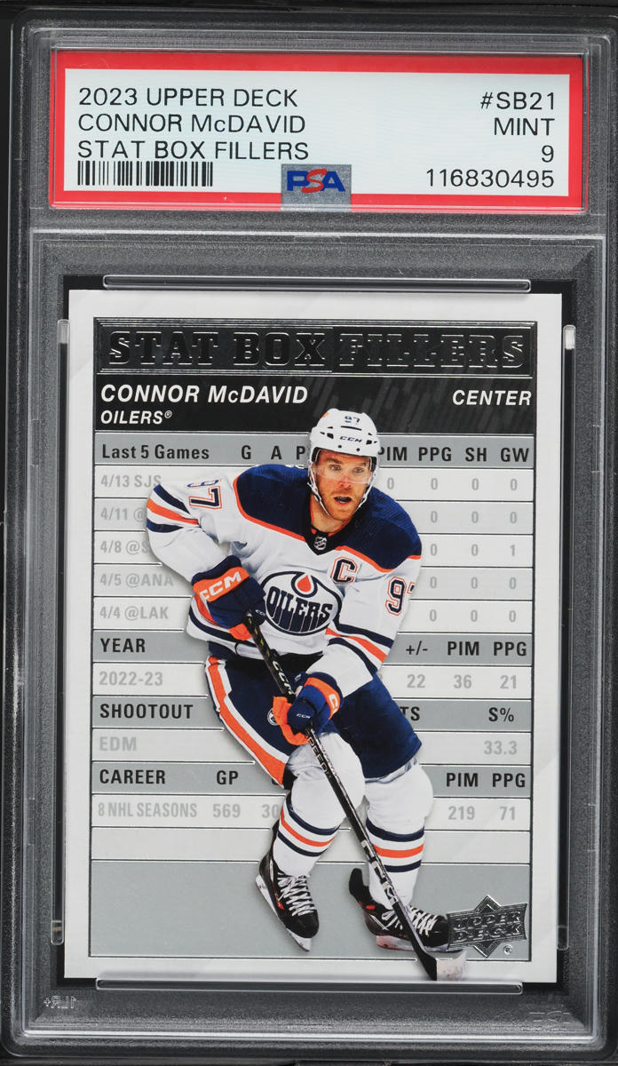 2023 Upper Deck Stat Box Fillers Connor McDavid #SB21 PSA 9 MINT
