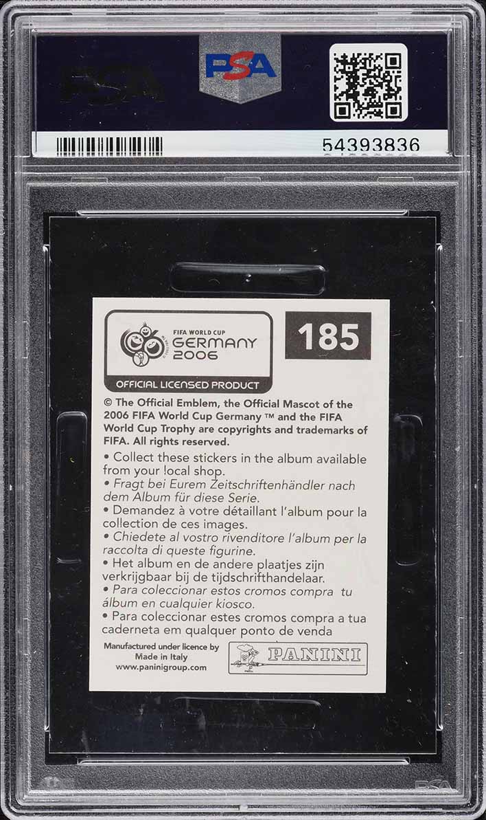 2006 Panini World Cup Germany Sticker Lionel Messi #185 PSA 8.5 NM-MT+