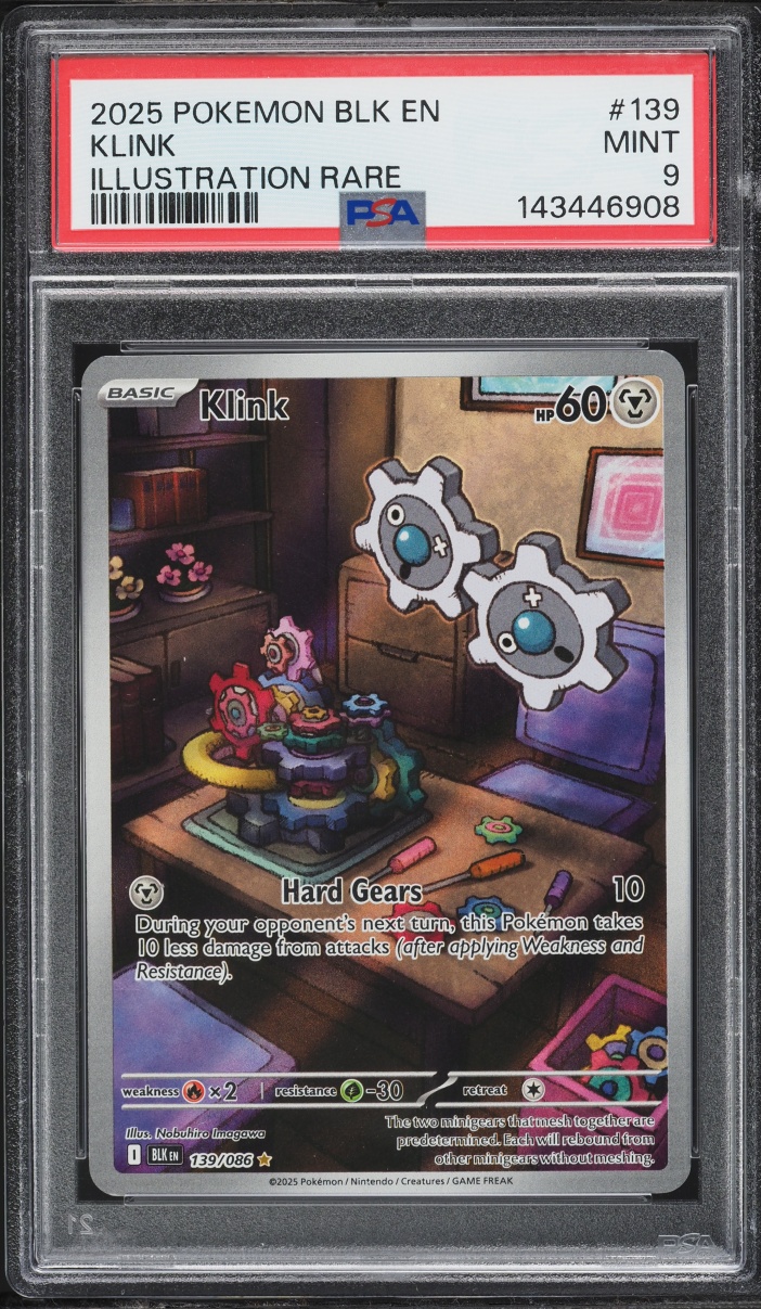 2025 Pokemon Scarlet & Violet Black Bolt IR Klink #139 PSA 9 MINT
