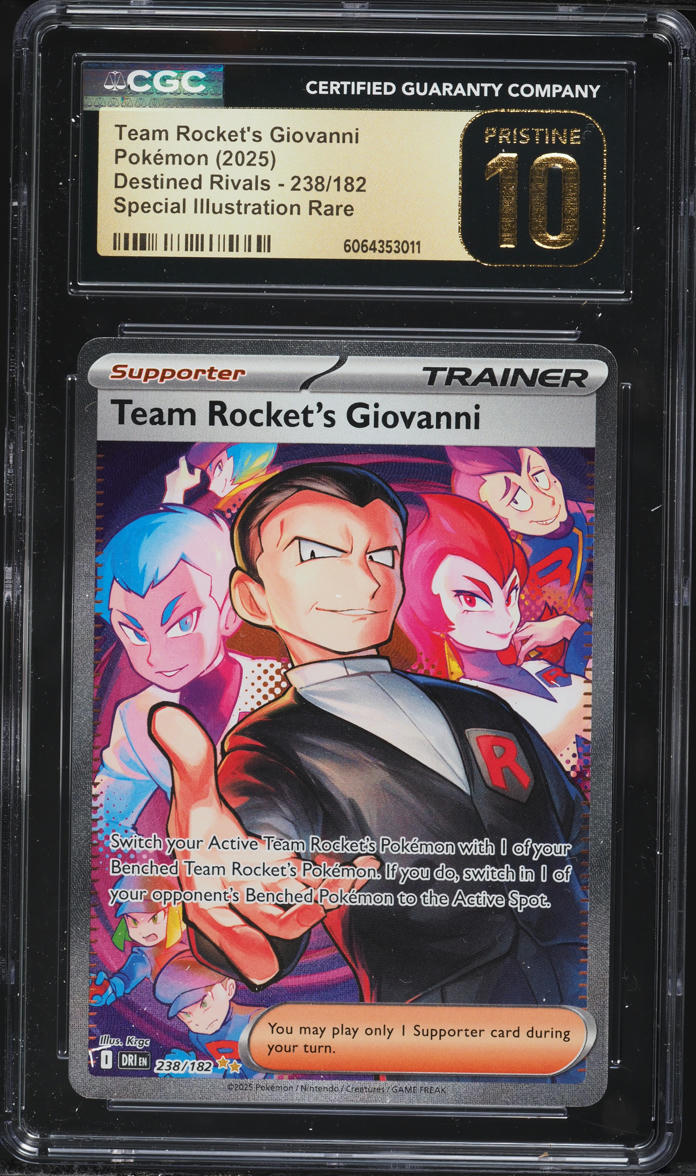 2025 Pokemon Scarlet & Violet Destined Rivals SIR Team Rocket's Giovanni #238 CGC 10 PRISTINE