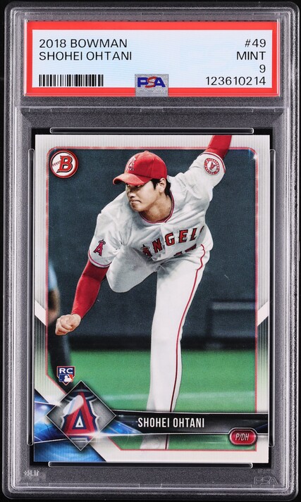 2018 Bowman Shohei Ohtani ROOKIE #49 PSA 9 MINT