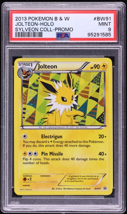 2013 Pokemon BW Promo Sylveon Collection Holo Jolteon #BW91 PSA 9 MINT