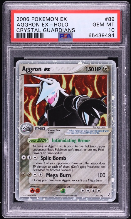 2006 Pokemon EX Crystal Guardians Holo Aggron Ex #89 PSA 10 GEM MINT