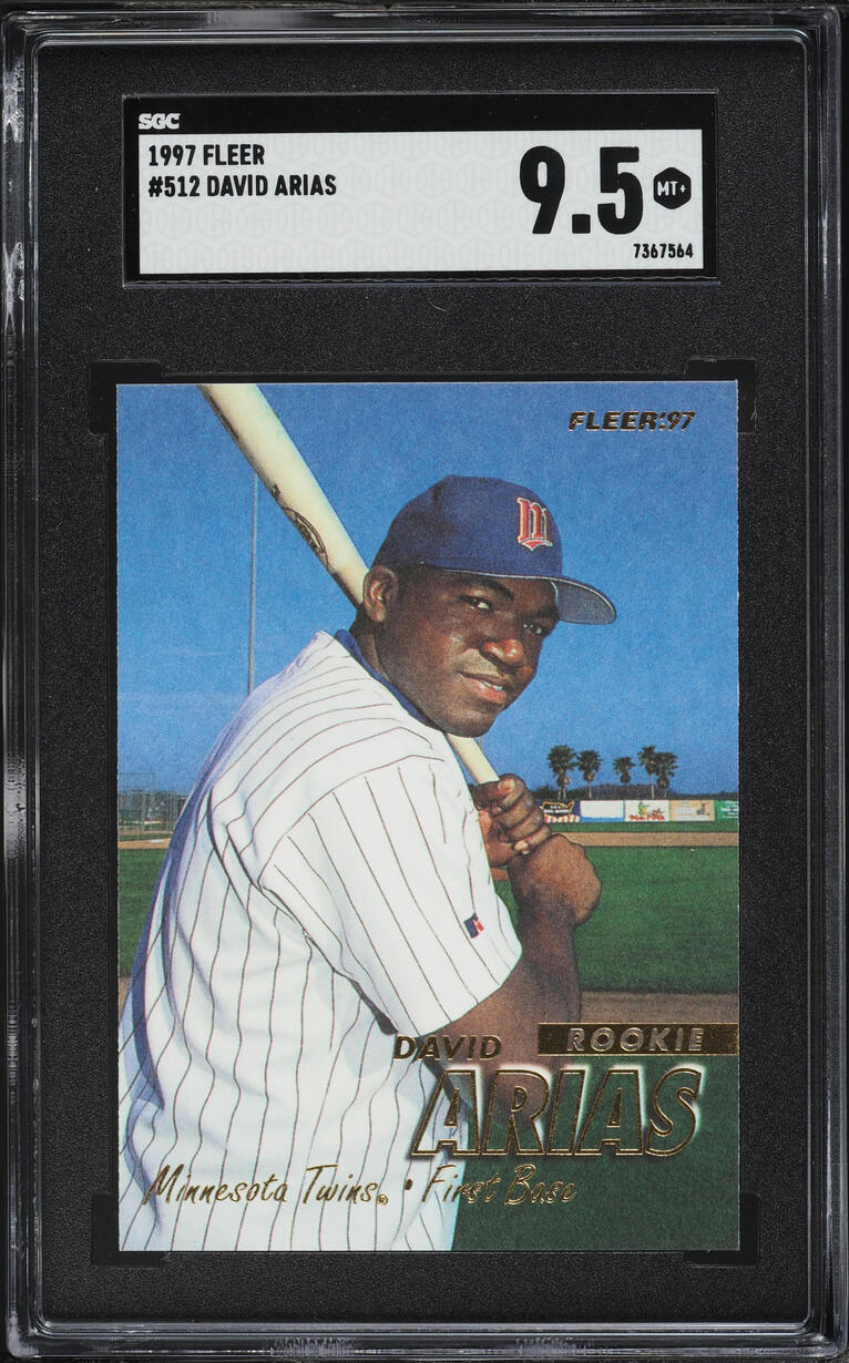 1997 Fleer David Ortiz ROOKIE #512 SGC 9.5 MINT+