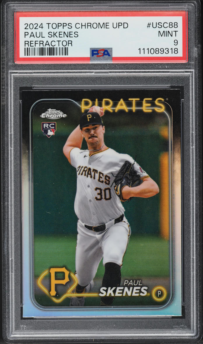 2024 Topps Chrome Update Paul Skenes Rookie Refractor Card - Topps Bunt Digital Parallel