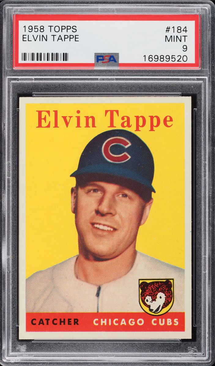 1958 Topps Elvin Tappe #184 PSA 9 MINT