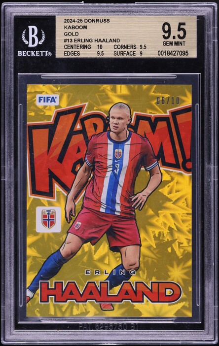 2024 Panini Prizm Premier League Manga Erling Haaland #20 PSA 10