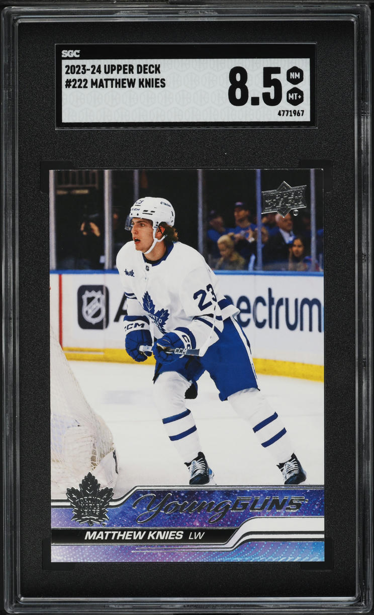 2023 Upper Deck Young Guns Matthew Knies ROOKIE #222 SGC 8.5 NM-MT+