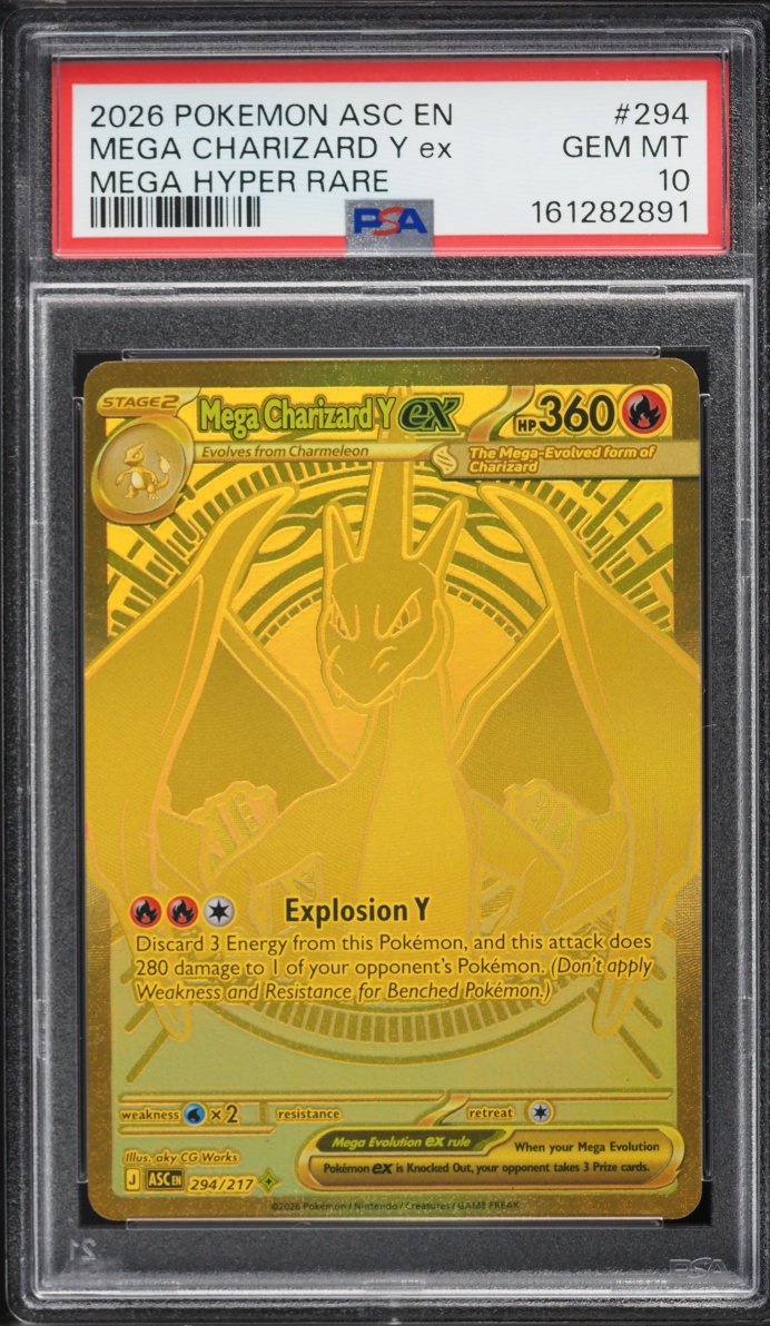2026 Pokemon Mega Evolution Ascended Heroes MHR Mega Charizard Y EX #294 PSA 10 GEM MINT