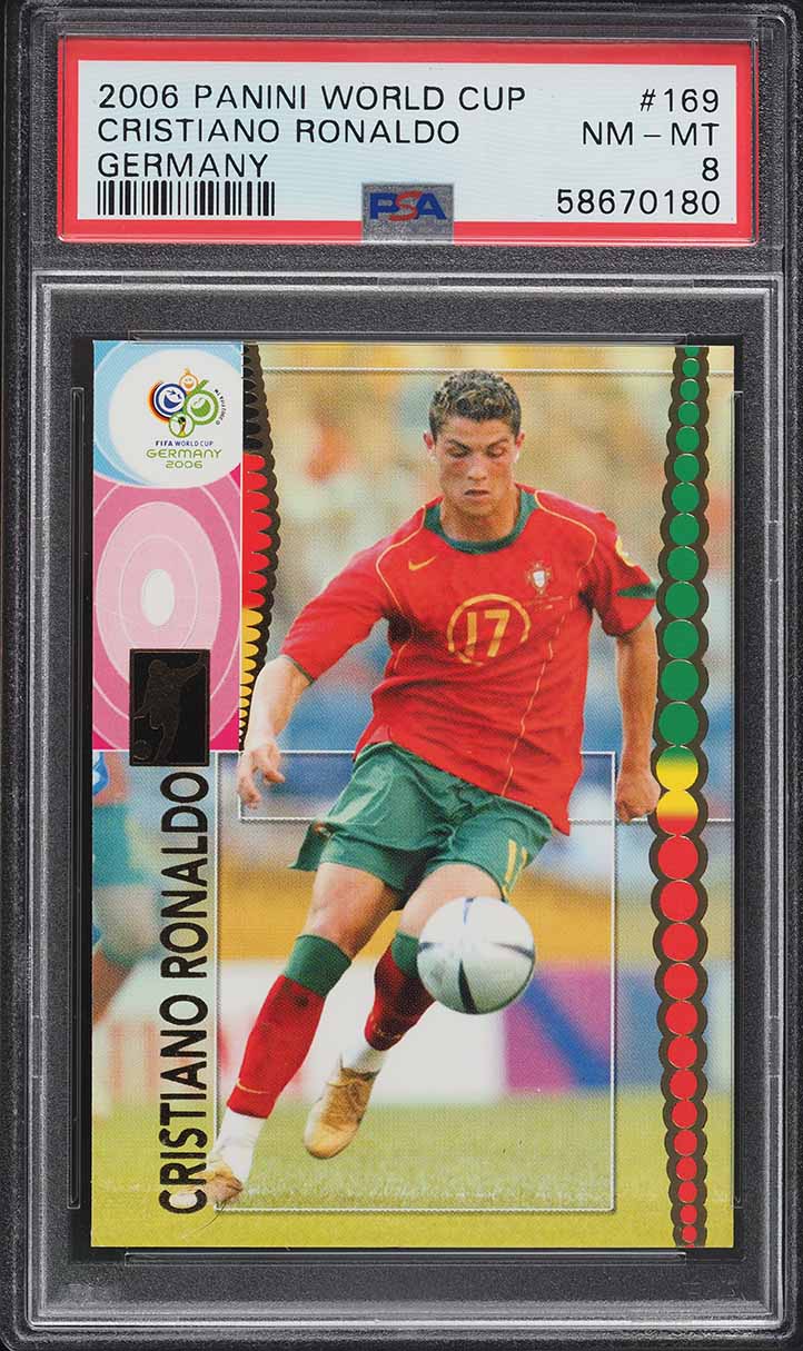 2006 WORLD CUP #169 クリスティアーノ・ロナウド PSA8 2006 Panini World Cup Germany Cristiano Ronaldo #169 PSA 10 GEM