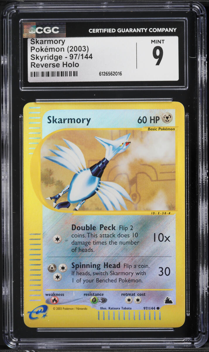 2003 Pokemon Skyridge Reverse Holo Skarmory #97 CGC 9 MINT