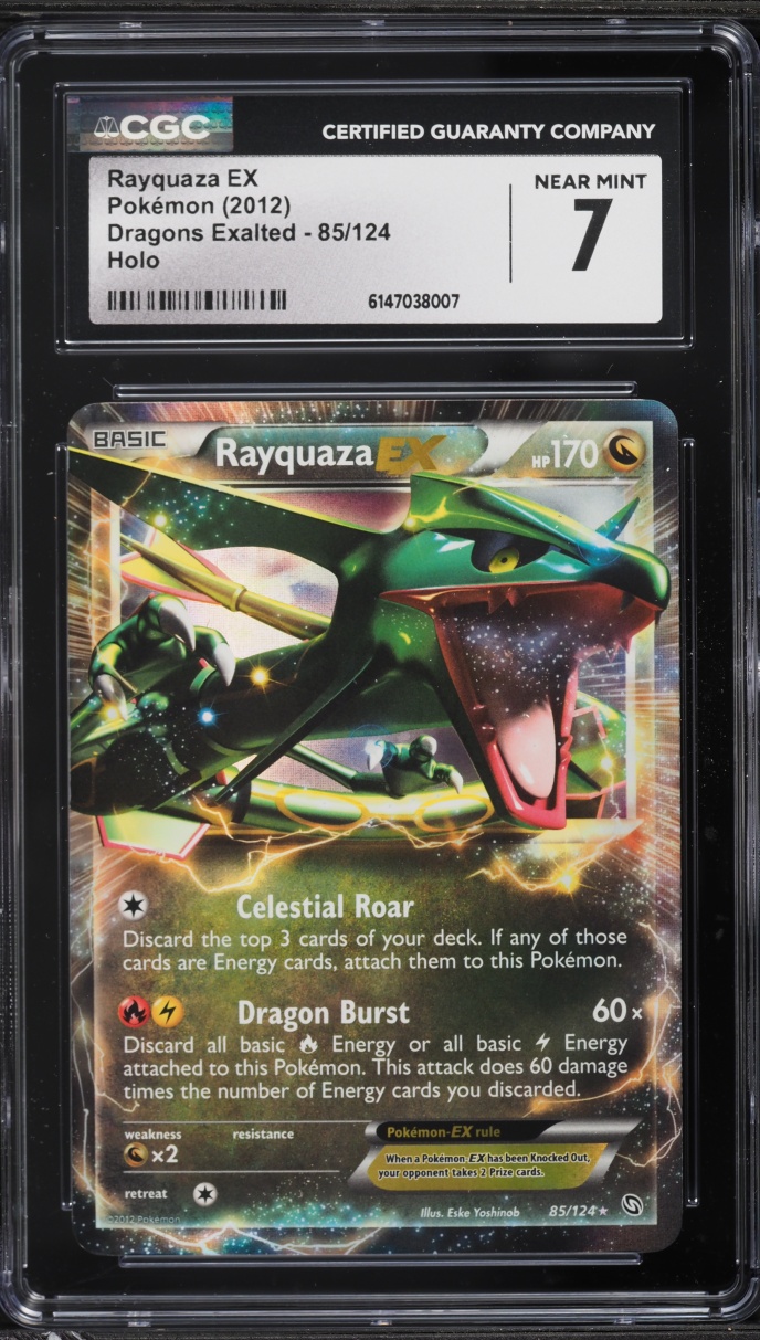 2012 Pokemon Black & White Dragons Exalted Rayquaza EX #85 CGC 7 NRMT