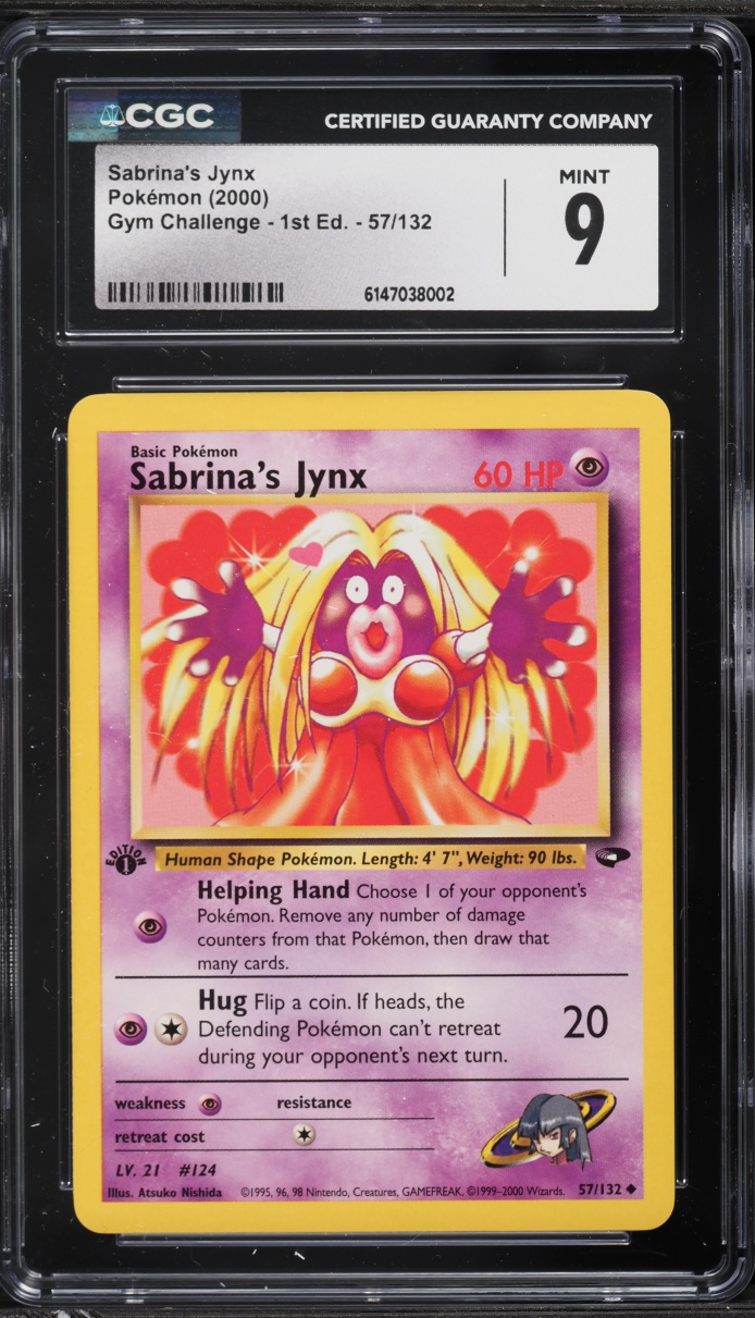 2000 Pokemon Gym Challenge 1st Edition Sabrina's Jynx #57 CGC 9 MINT