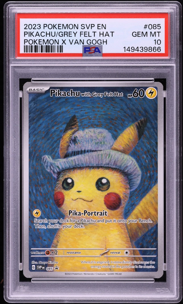 2023 Pokemon SV Promo Van Gogh Full Art Pikachu With Grey Felt Hat #85 PSA 10 GEM MINT