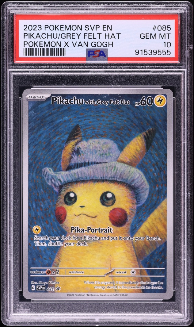 2023 Pokemon Scarlet & Violet Promo Van Gogh Full Art Pikachu With Grey Felt Hat #85 PSA 10 GEM