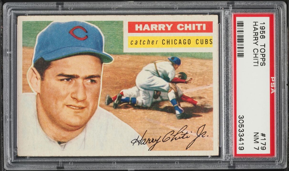 1956 Topps Harry Chiti #179 PSA 7 NRMT