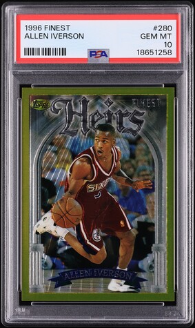 2018 Panini The National VIP Black Allen Iverson PATCH 1/1 #77 CGC