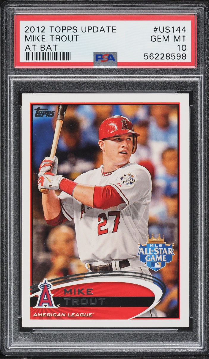 2012 Topps Update At Bat Mike Trout #US144 PSA 10 GEM MINT