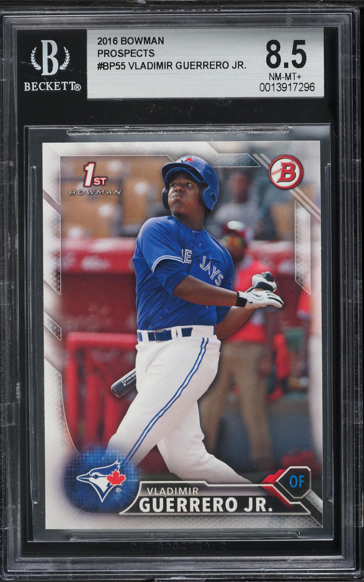 2016 Bowman Vladimir Guerrero Jr. PROSPECT #BP55 BGS 8.5 NM-MT+