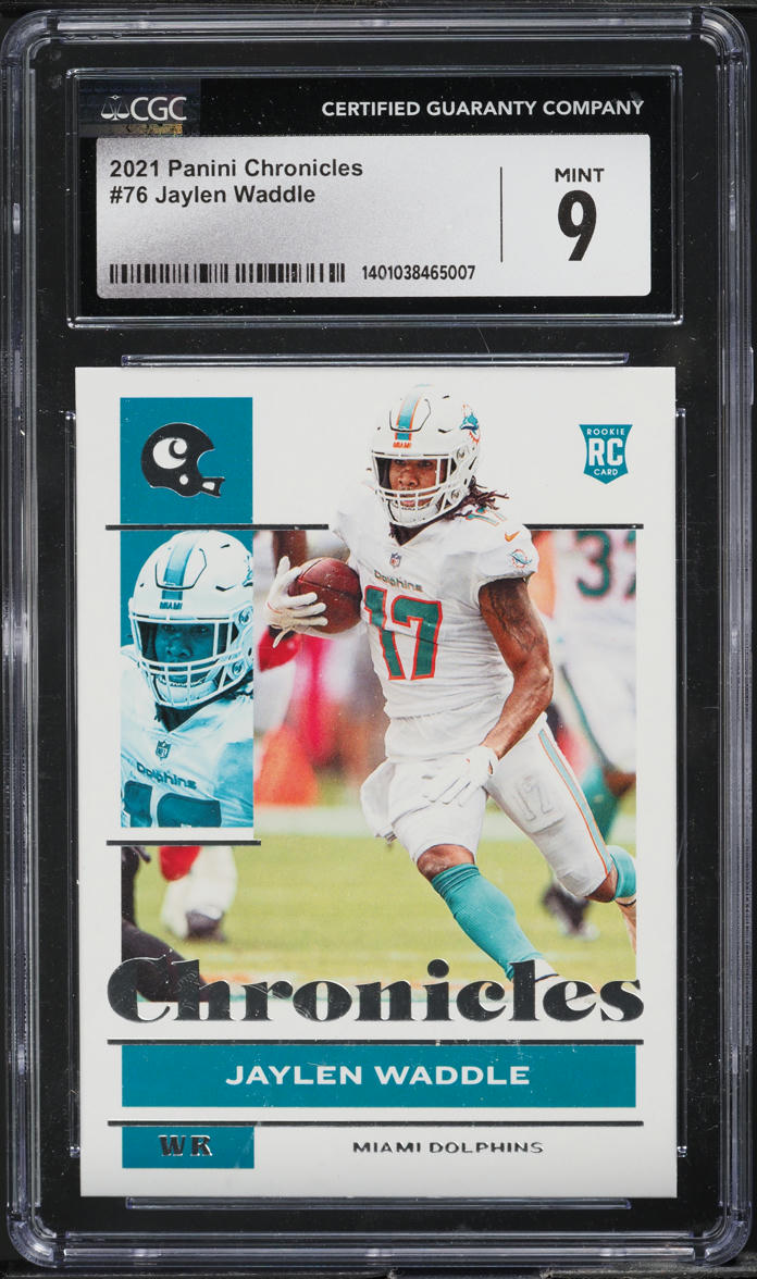 thumbnail interactive-video image 1 of 2021 Panini Donruss Jaylen Waddle #263 RC - MGS Graded 10 GEM MINT - Dolphins 1 of 5