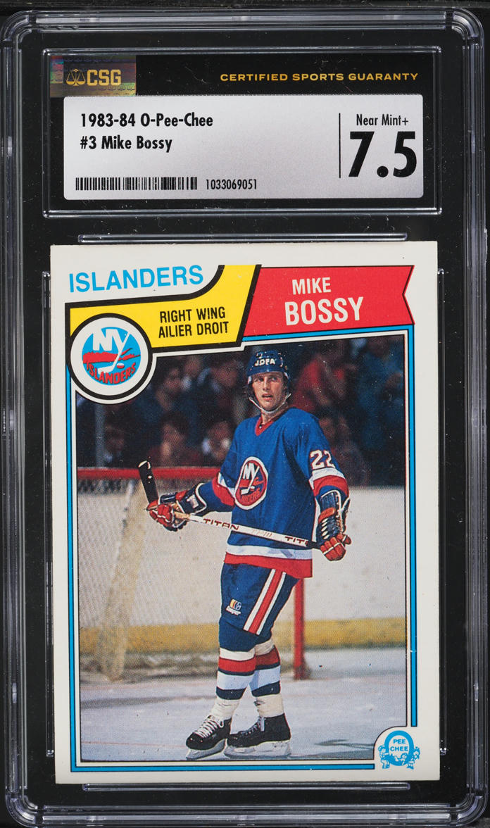 1983 O-Pee-Chee Hockey Mike Bossy #3 CSG 7.5 NRMT+