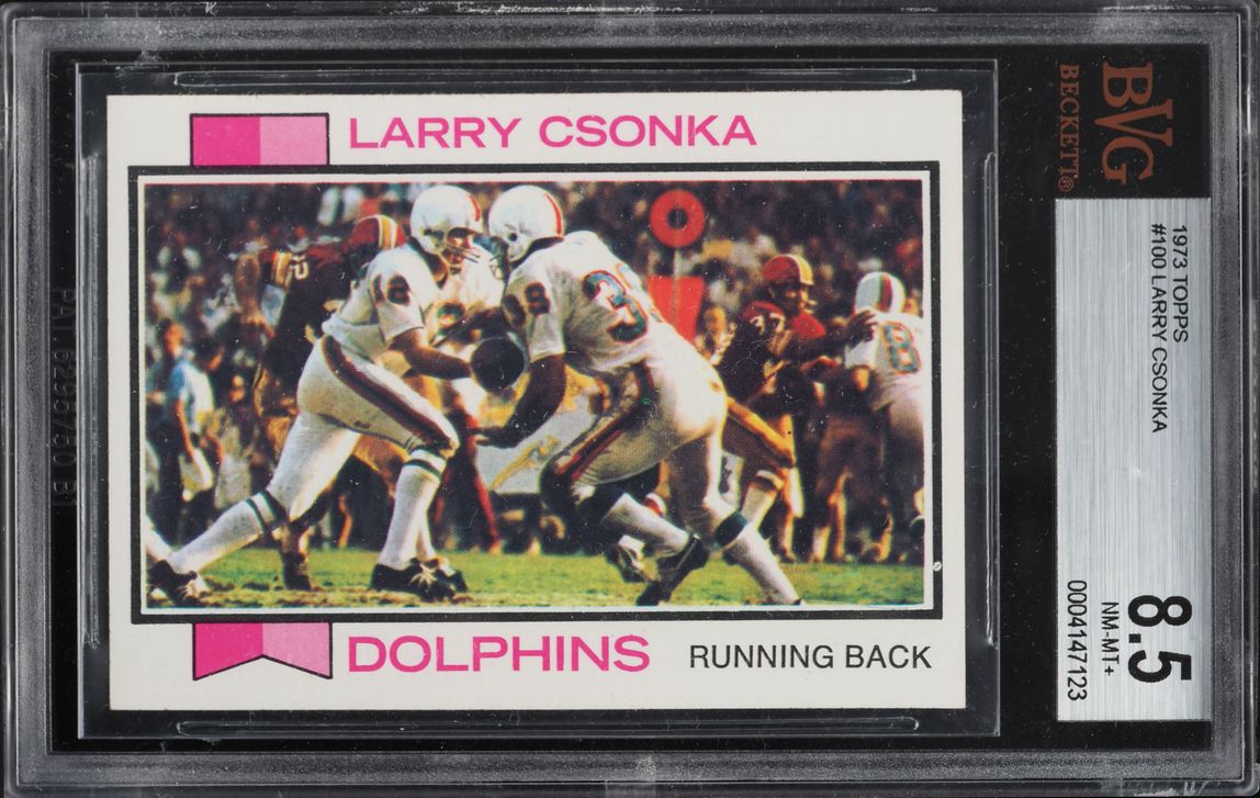 1973 Topps Football Larry Csonka #100 BVG 8.5 NM-MT+