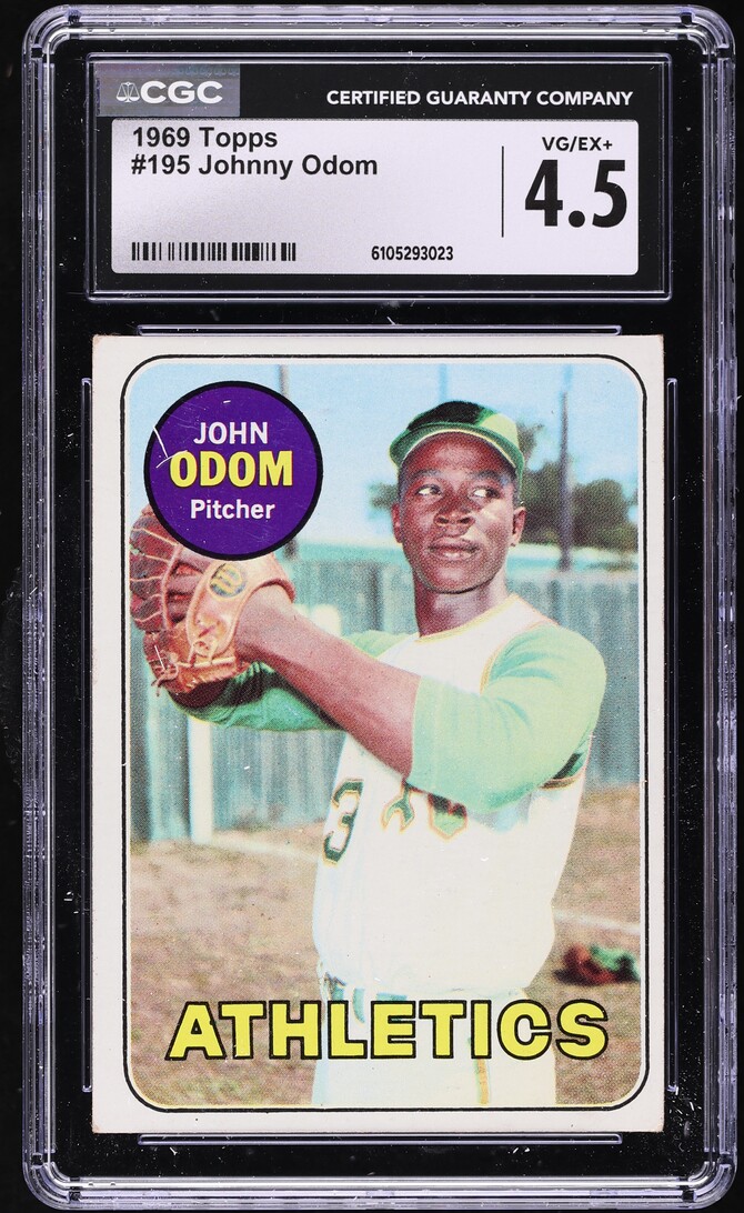 1969 Topps Johnny Odom #195 CGC 4.5 VGEX+