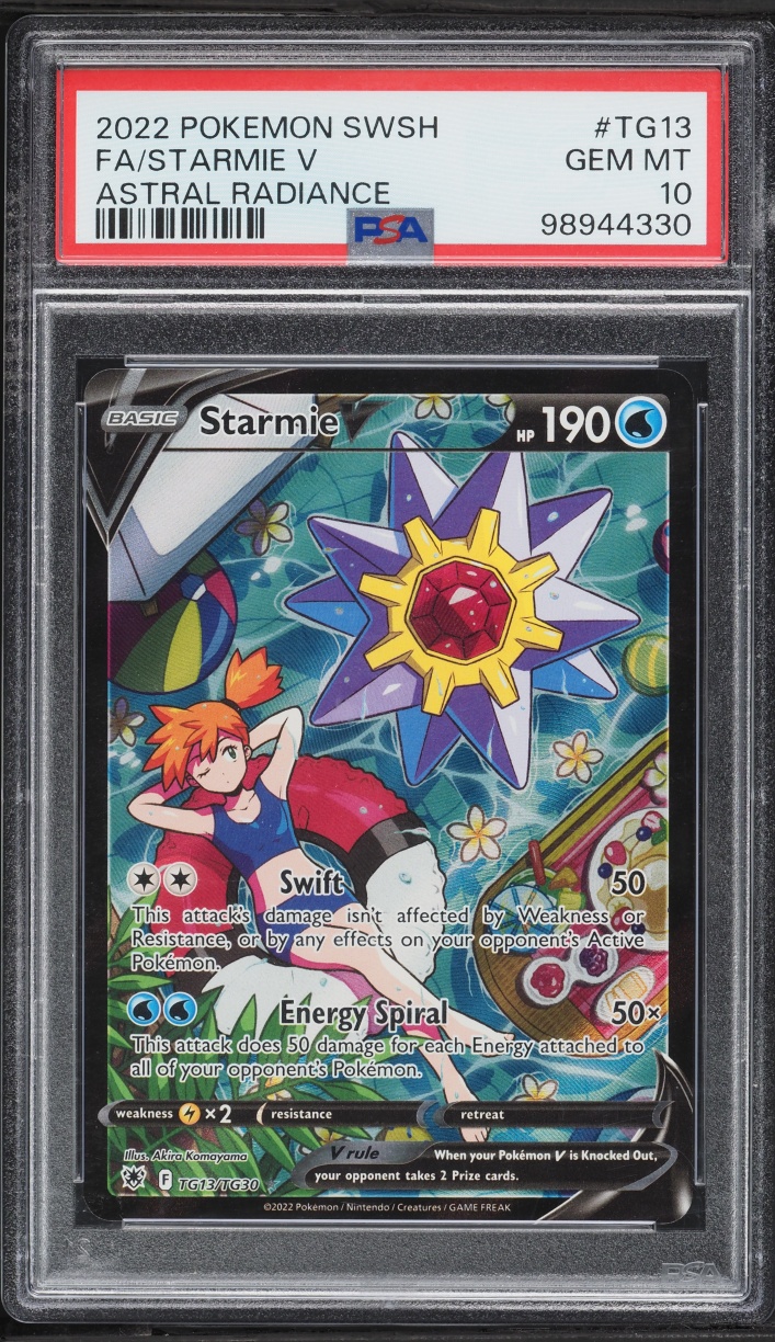 2022 Pokemon Sword & Shield Astral Radiance Full Art Starmie V #TG13 PSA 10 GEM MINT