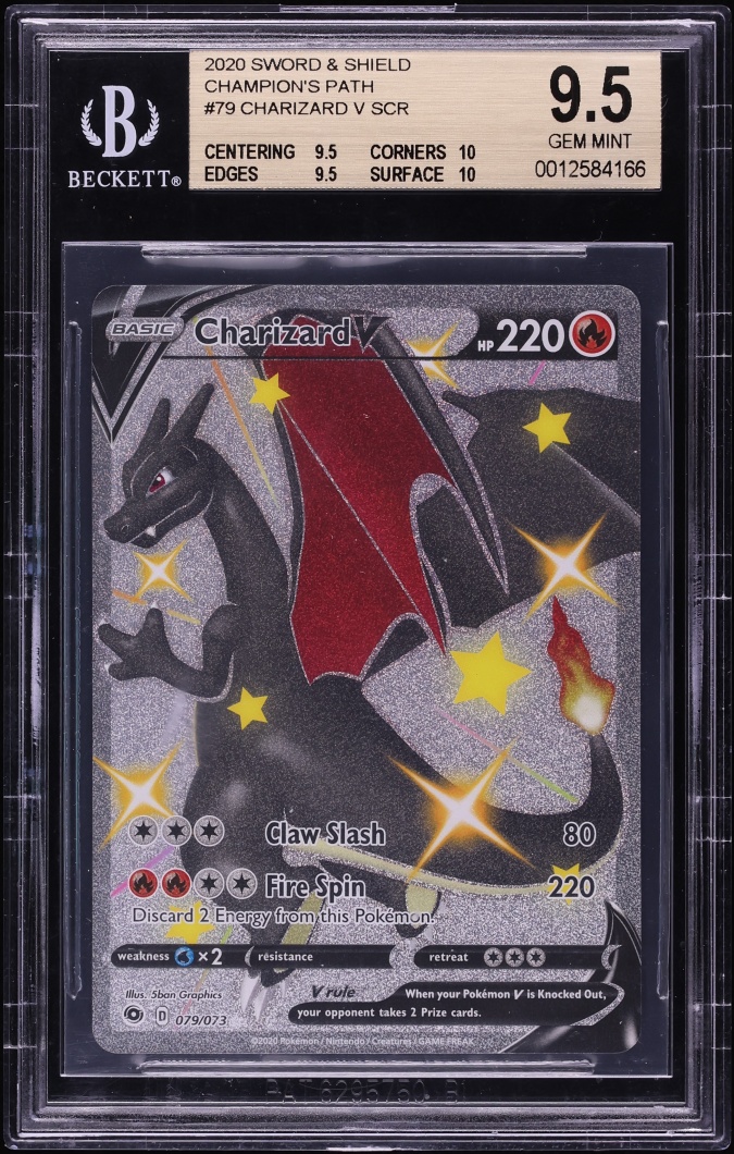 2020 Pokemon Sword & Shield Champion's Path Full Art Charizard V #79 BGS 9.5 GEM MINT