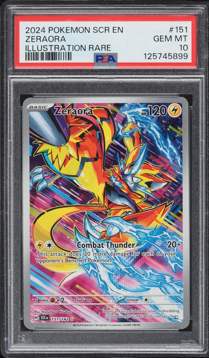 2024 Pokemon Scarlet & Violet Stellar Crown IR Zeraora #151 PSA 10 GEM MINT
