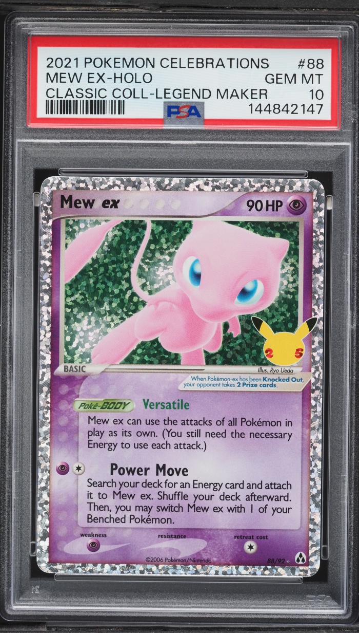 2021 Pokemon Sword & Shield Celebrations Classic Collection Holo Mew ex #88 PSA 10 GEM MINT