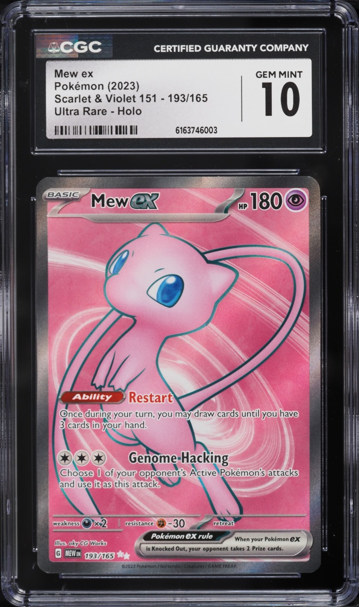 2023 Pokemon Scarlet & Violet 151 Full Art Mew ex #193 CGC 10 GEM MINT
