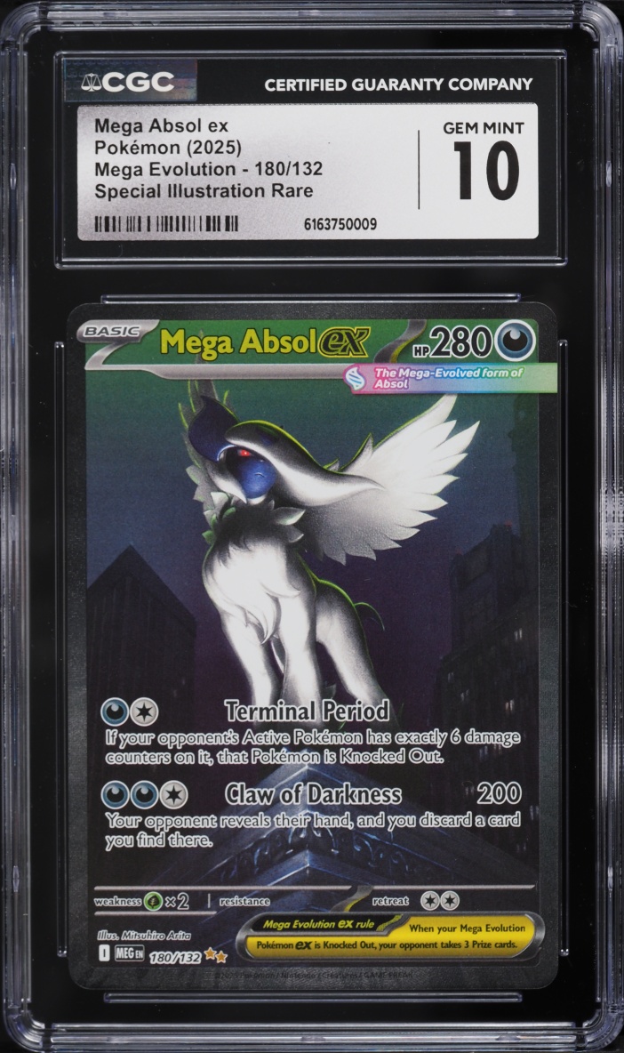 2025 Pokemon Mega Evolution SIR Mega Absol Ex #180 CGC 10 GEM MINT