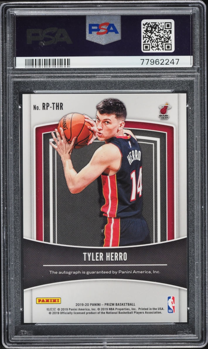 2019 Panini Prizm Penmanship Tyler Herro ROOKIE AUTO #RP-THR PSA 10 GEM MINT
