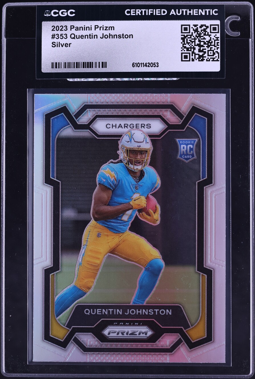 2023 Panini Prizm Silver Quentin Johnston ROOKIE #353 CGC AUTH